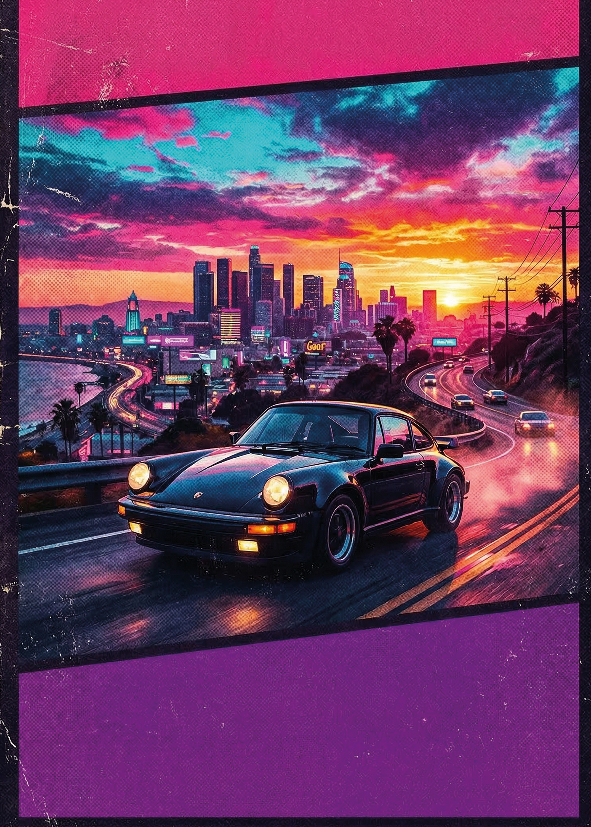 Retro movie style poster